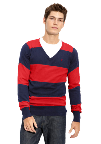 Hurley 'Quad' Stripe V-Neck Sweater
