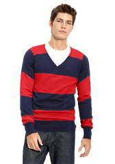 Hurley 'Quad' Stripe V-Neck Sweater